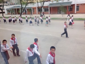 School children from the bus