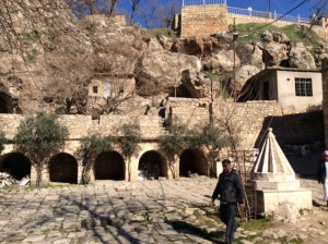 Yezidi Temple at Lalish - integrated with nature.
