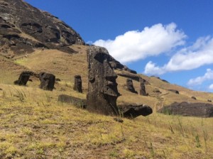 The hillside or quarry where the moai originate