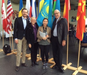 Art, Leona, son-in-law Peter Tielmann and a young woman from Kazakhstan who is the President of the LCC Student Council.
