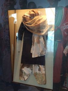 The scarf worn by Malala when she was shot - an exhibit in the museum
